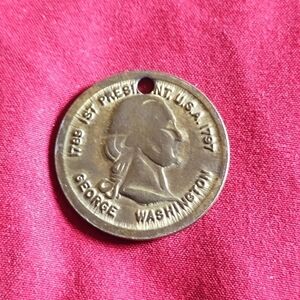 1789-1797 1st President‎ USA George Washington Funeral Coin Medallion Token